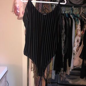 Forever 21 black mesh and velvet body suit 3x